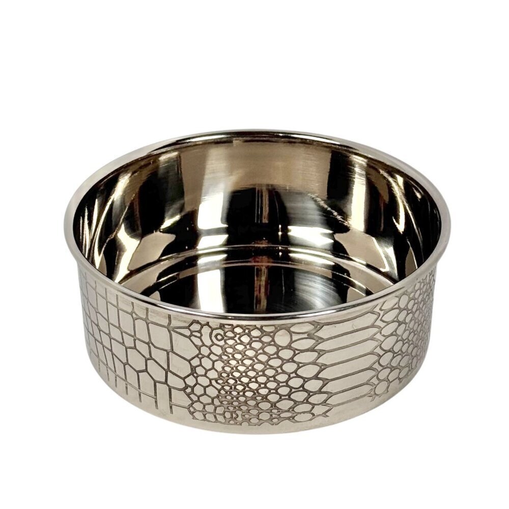 NWT GODINGER Square Silver Tray Wine Caddy Bottle Holder Snake Pattern Dining - Picture 9 of 14